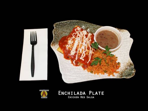 Order Enchilada Plate food online from Sunny Express Gourmet Fast Food store, Compton on bringmethat.com