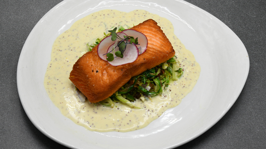 Order Ora King Salmon food online from Mitchell's Steakhouse store, Columbus on bringmethat.com