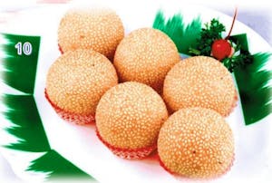 Order 10. Sesame Balls (6) 芝麻圆 food online from Lan House store, Lincoln on bringmethat.com