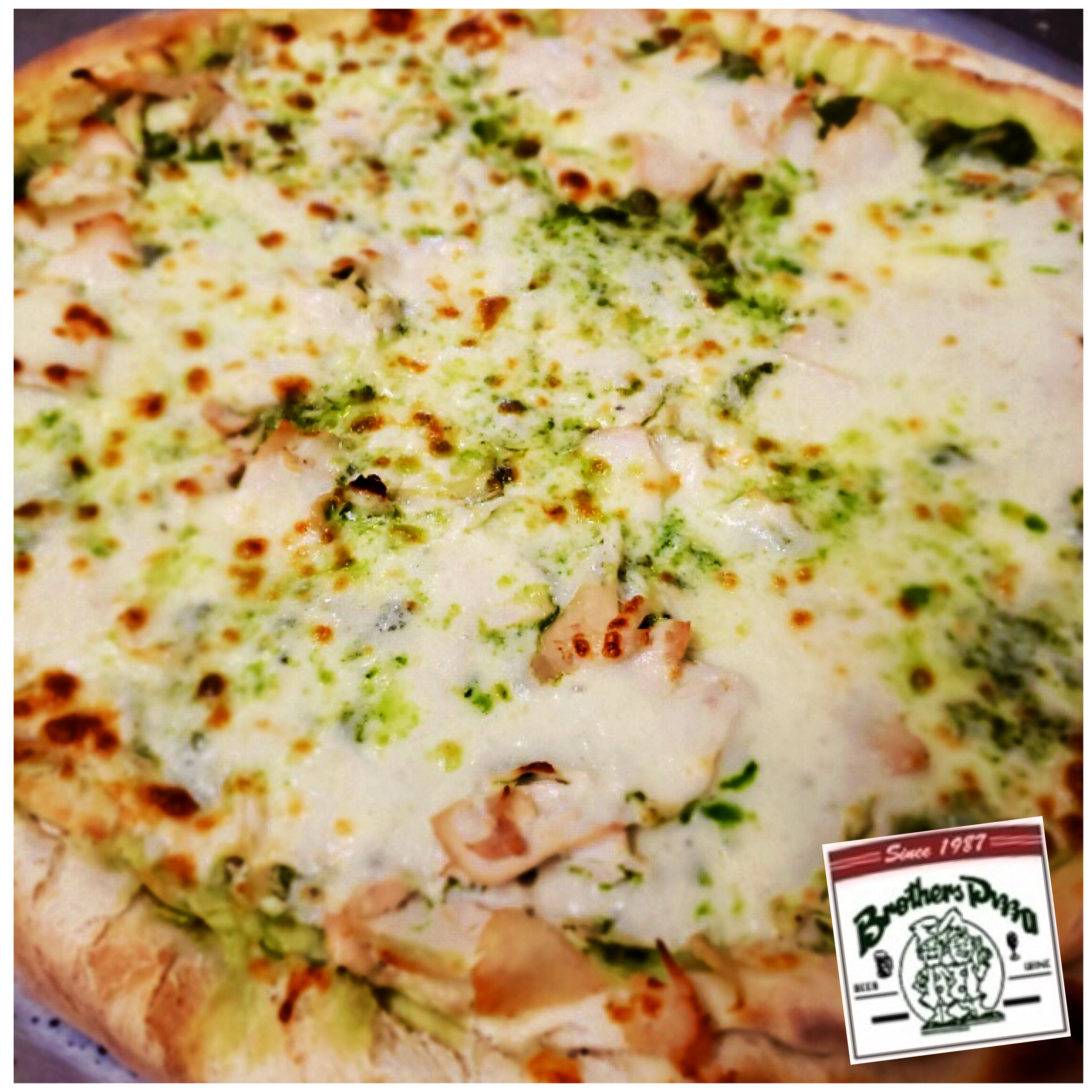 Order Chicken Pesto Pizza  food online from Brothers Pizza store, San Francisco on bringmethat.com