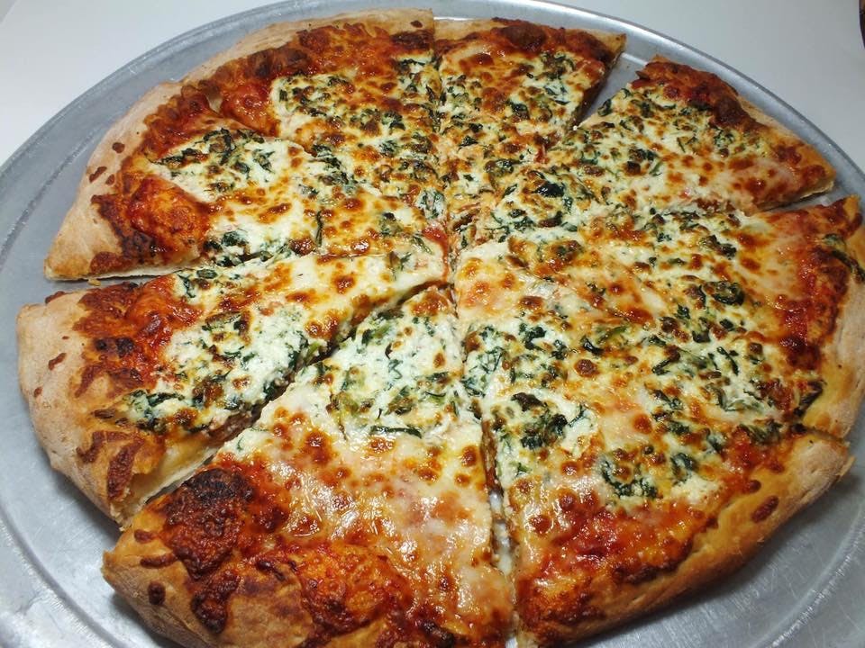 Order Giovanni's Spinach & Ricotta Pizza - Small 10" (6 Cut) food online from Giovanni's Pizza and Pasta store, Pittsburgh on bringmethat.com