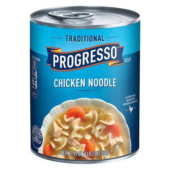 Order Progresso Traditional Chicken Noodle Soup 19oz food online from Everyday Needs by Gopuff store, Lansdowne on bringmethat.com