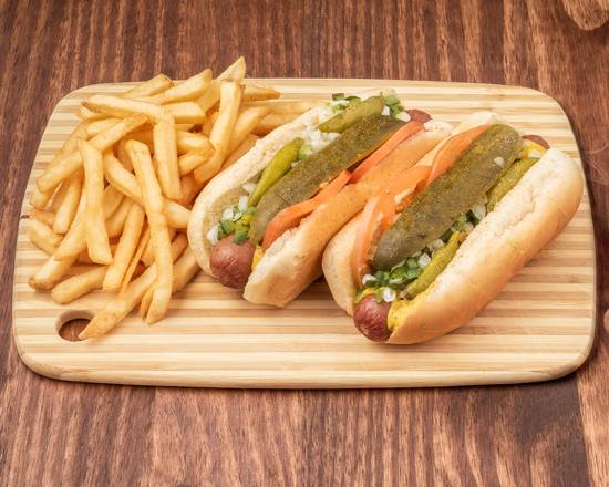 Order 2 Polish Sausage with Fries food online from George's Gyros Spot store, CHESTERTON on bringmethat.com
