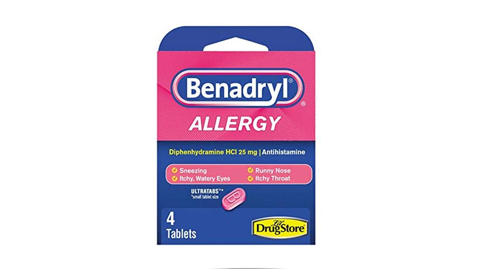 Order Benadryl 4pc food online from Extra Mile 3022 store, Lincoln on bringmethat.com