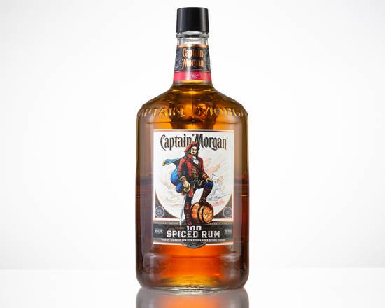 Order Captain Morgan Spiced, 1.75L rum (35.0% ABV) food online from Kwik Pik Market store, Ukiah on bringmethat.com