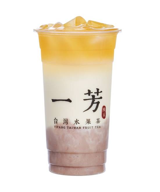 Order Fresh Taro Green Tea Latte 大甲芋頭綠茶鮮奶 food online from Yi Fang Torrance store, Torrance on bringmethat.com