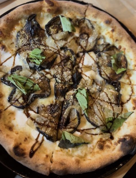 Order 12" Eggplant Pizza food online from The Marshal store, New York on bringmethat.com