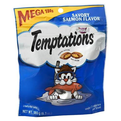 Order Temptations Cat Food Mega Salmon - 6.3 oz food online from Walgreens store, San Antonio on bringmethat.com