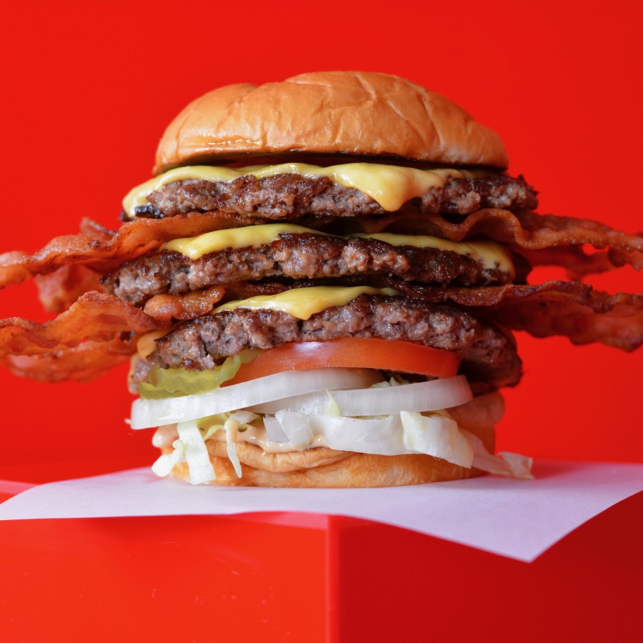 Order Super Smash Triple Bacon Cheeseburger food online from Super Smash Burgers store, Roswell on bringmethat.com