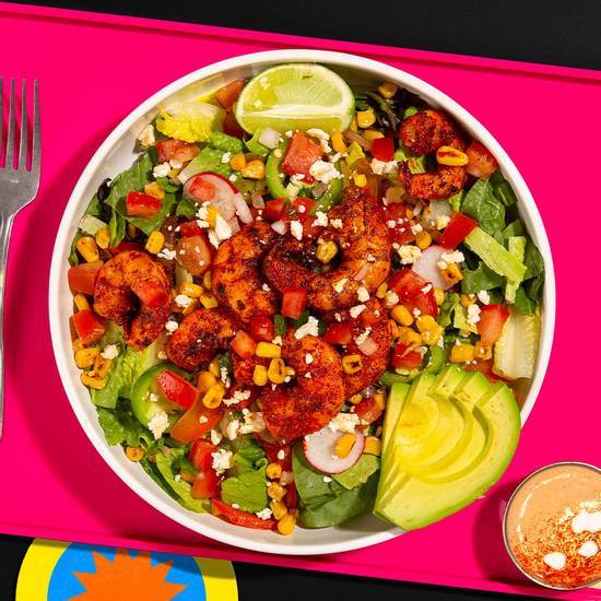 Order Shrimp Salad food online from Feisty Burrito Bowls | Mexican store, Lakewood on bringmethat.com