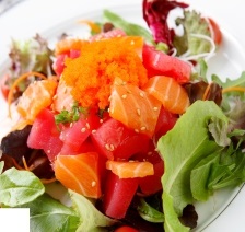 Order 6. Sashimi Salad food online from Yes Sushi store, Pasadena on bringmethat.com