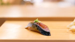 Order Mackerel (Saba) food online from Oyama Sushi & Steakhouse store, Cedar Rapids on bringmethat.com