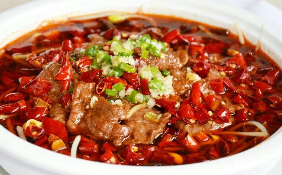 Order B05. Boiled Beef in Spicy Chili Sauce 水煮牛肉 food online from Millions Of Milk Tea store, Columbus on bringmethat.com