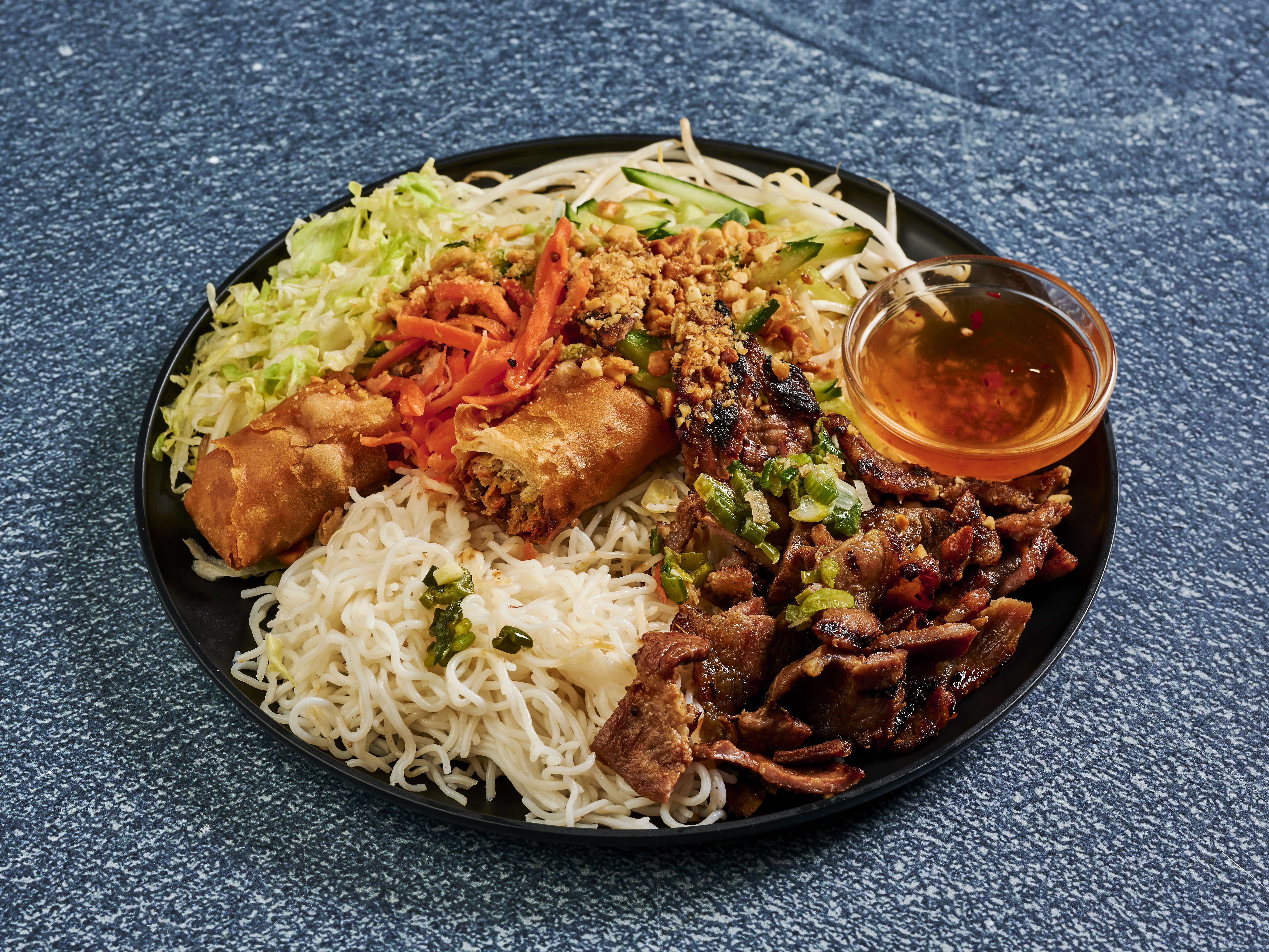 Order 32. Bun Thit Nuong Cha Gio food online from Miss Saigon store, San Francisco on bringmethat.com