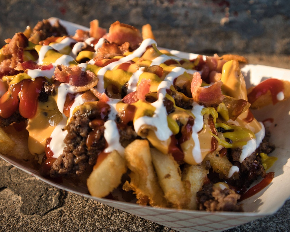 Order Bacon Cheeseburger Fries food online from Hydes Slydes Burgers &amp; Fries store, Omaha on bringmethat.com