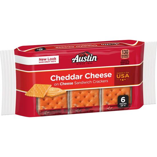 Order Austin Cheddar Cheese Sandwich Crackers, 6 PK food online from Cvs store, SARATOGA on bringmethat.com
