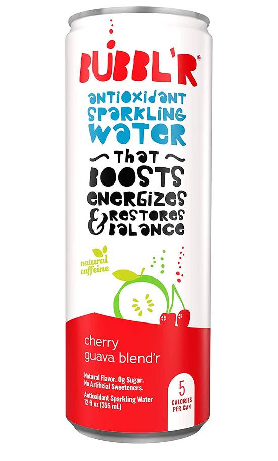 Order Bubbl'r Antioxidant Sparkling Water Cherry Guava Blend'r food online from Deerings Market store, Traverse City on bringmethat.com