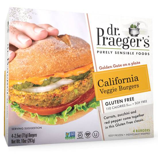 Order Dr. Praeger's California Veggie Burger 10oz food online from Everyday Needs by Gopuff store, Waltham on bringmethat.com