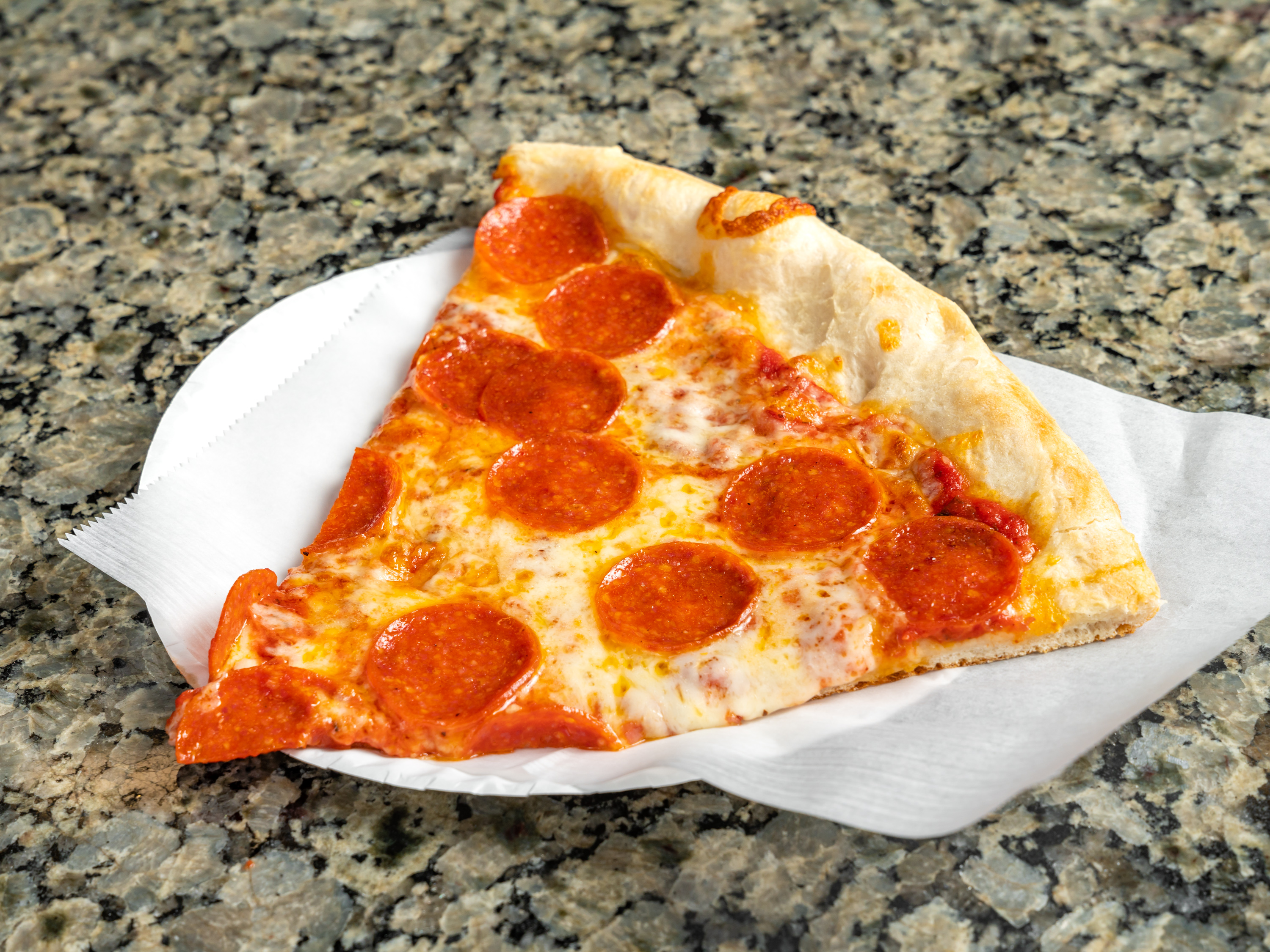 Order Pepperoni Pizza Slice food online from Planet Pizza store, Greenwich on bringmethat.com