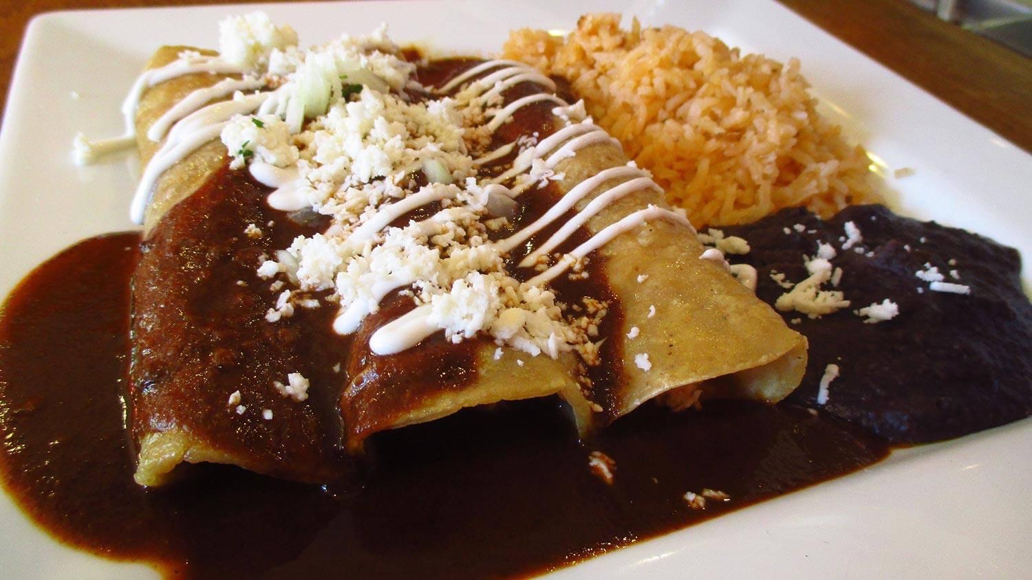 Order De Mole Enchiladas food online from Taco Town store, Pittsburgh on bringmethat.com
