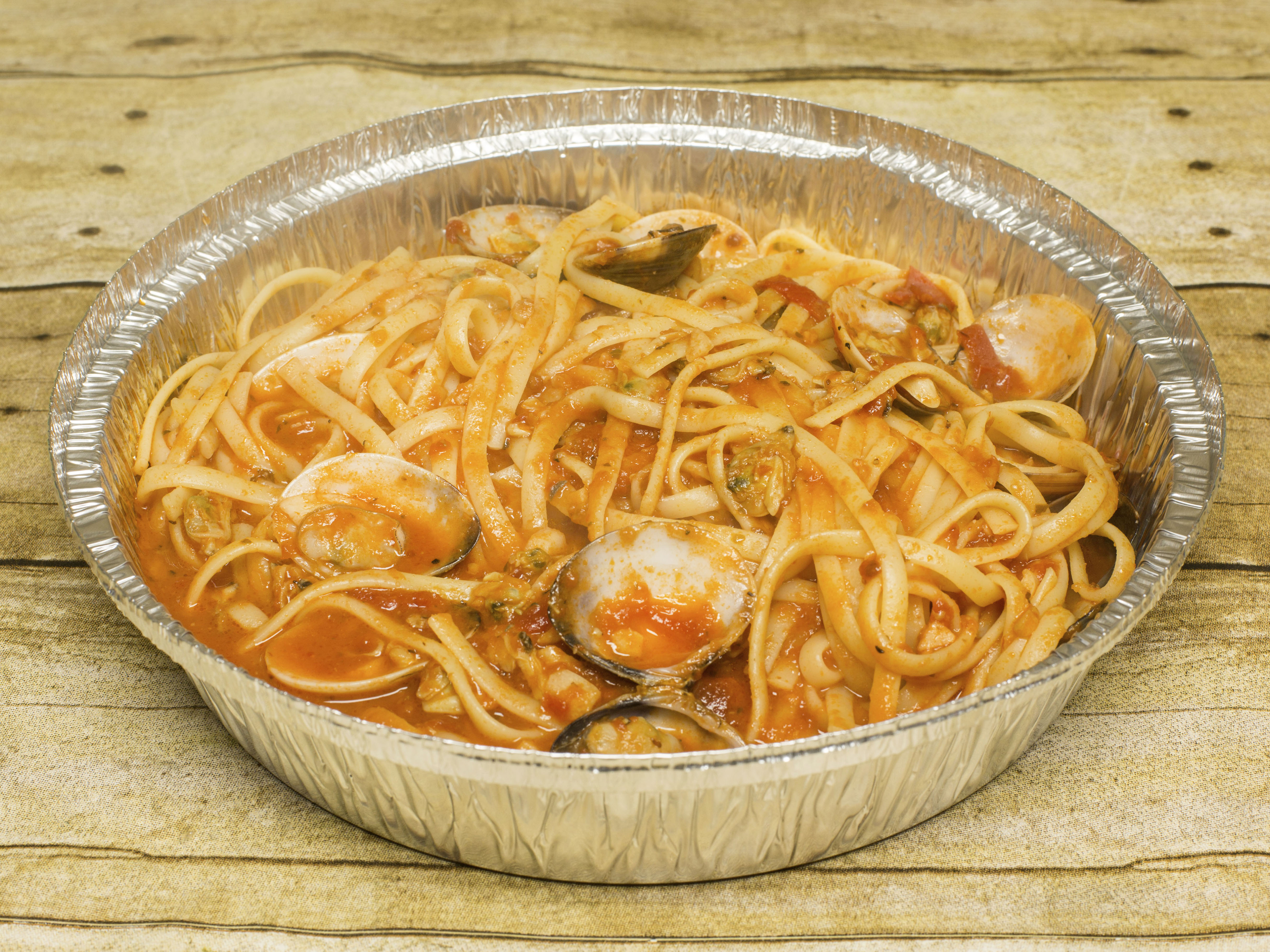 Order Linguine with Clams food online from La Familia Ristorante store, Middlesex on bringmethat.com