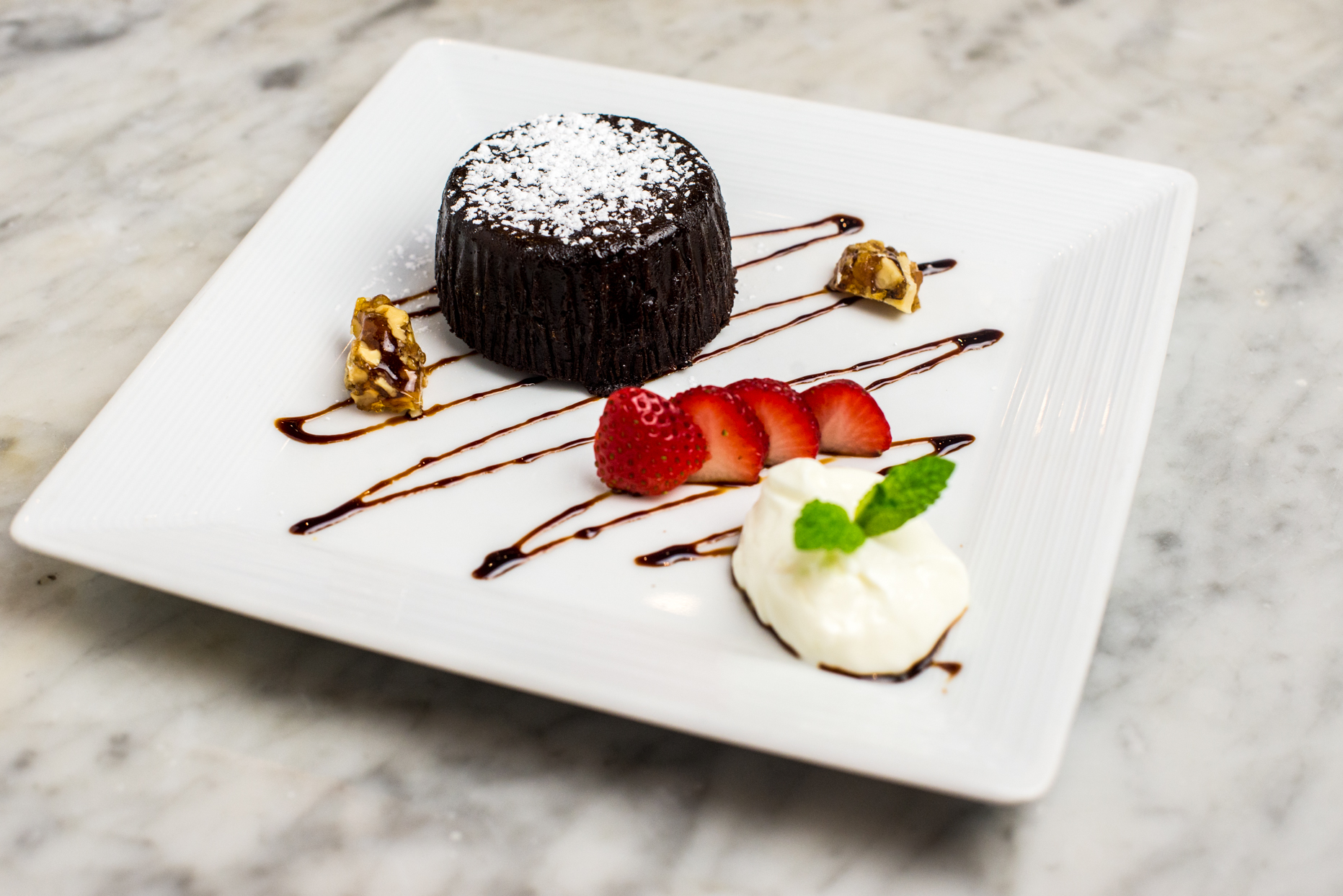 Order Warm Chocolate Cake food online from Snack Taverna store, New York on bringmethat.com