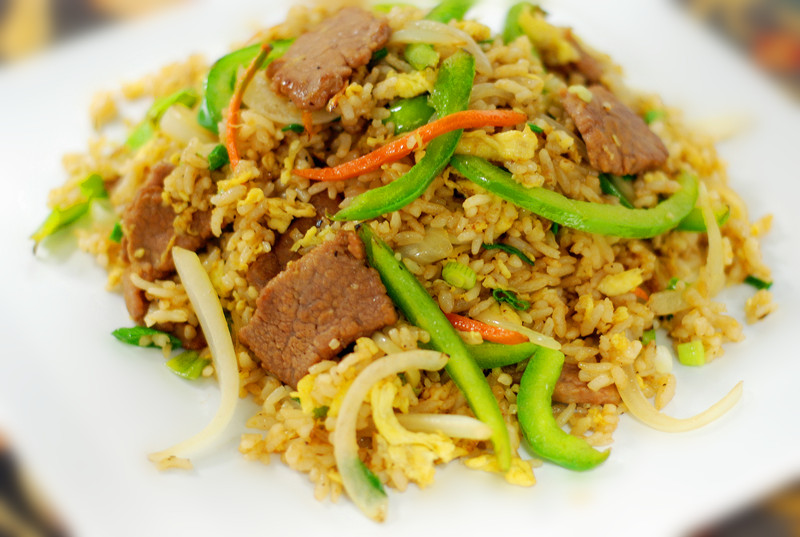 Order Green Pepper Fried Rice with Beef  青椒牛炒飯 food online from 101 Taiwanese store, Reno on bringmethat.com