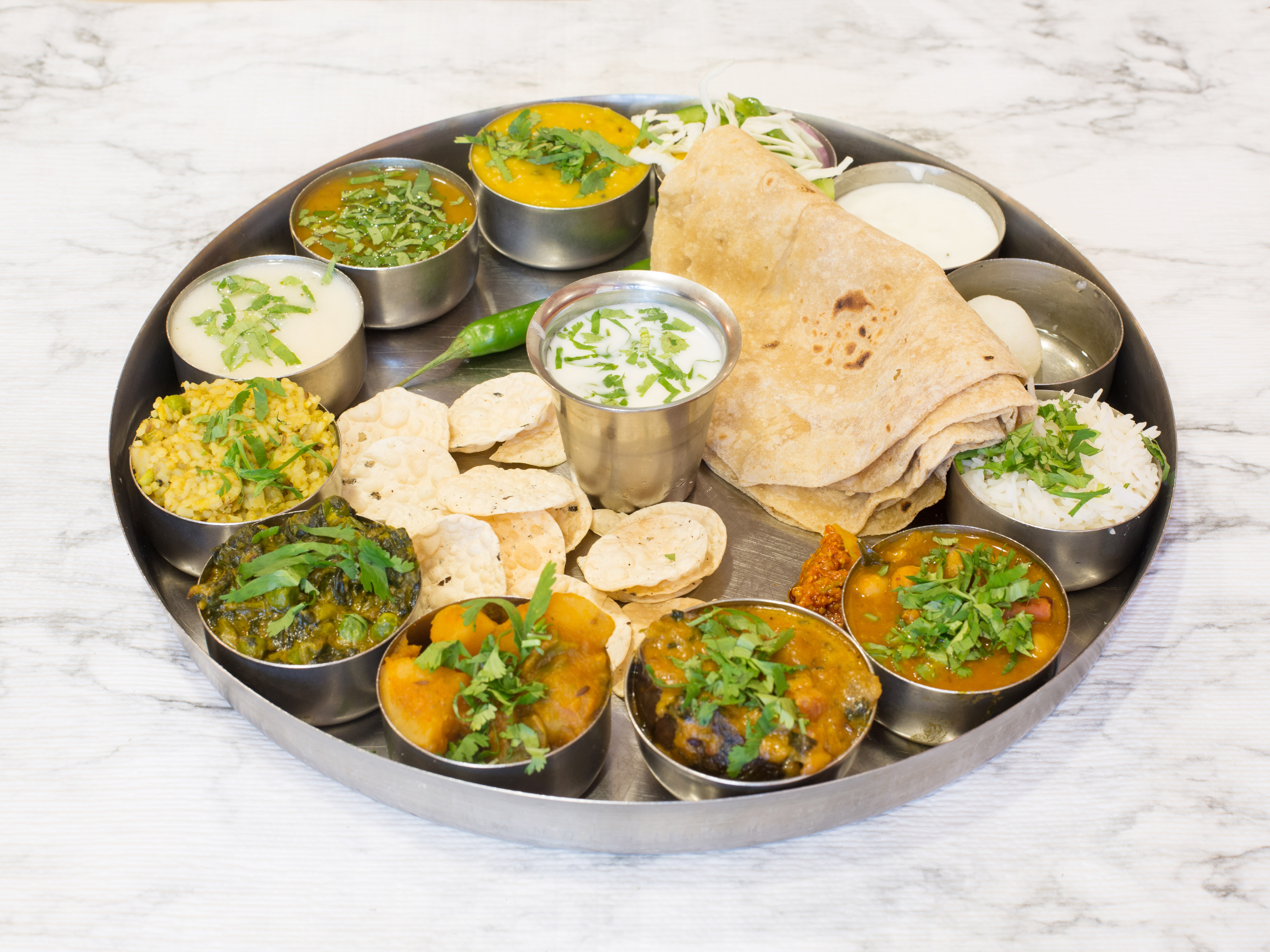 Order Vatan Special Thali food online from Vatan vegetarian cuisine store, Jersey City on bringmethat.com