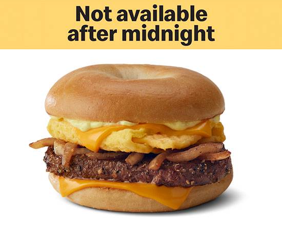 Order Steak Egg Cheese Bagel food online from Mcdonald's® store, Des Plaines on bringmethat.com