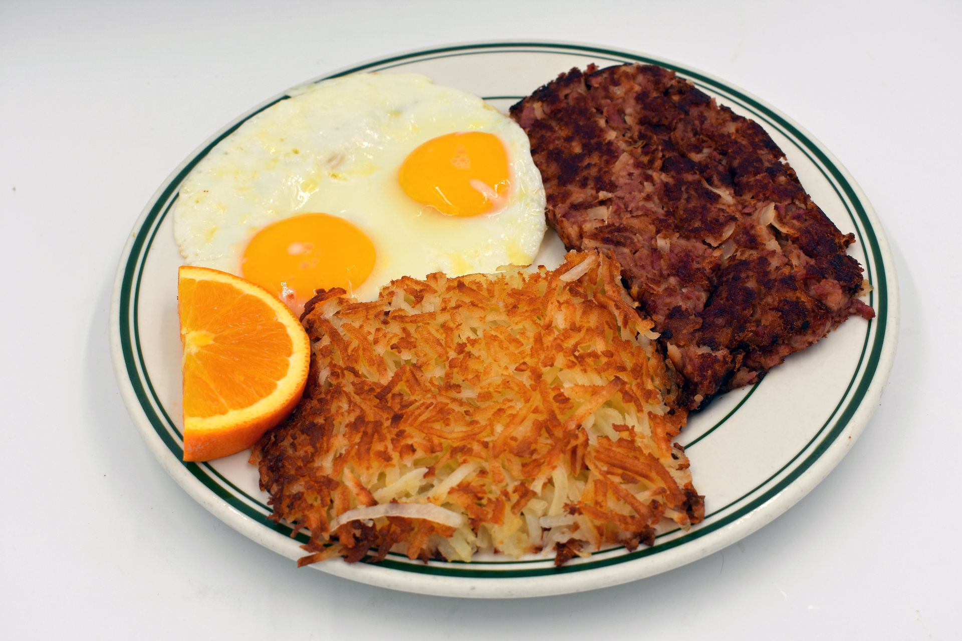 Order Corned Beef Hash and Eggs food online from J & M store, Escondido on bringmethat.com