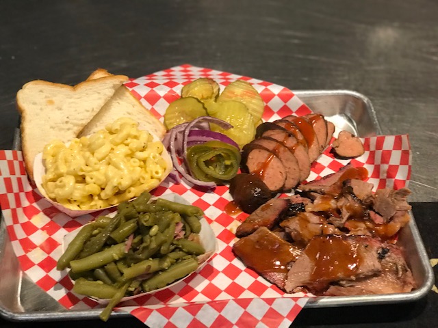 Order 2 Meat Plate with 2 Sides food online from Shorty Texas B-B-Q store, Seagoville on bringmethat.com