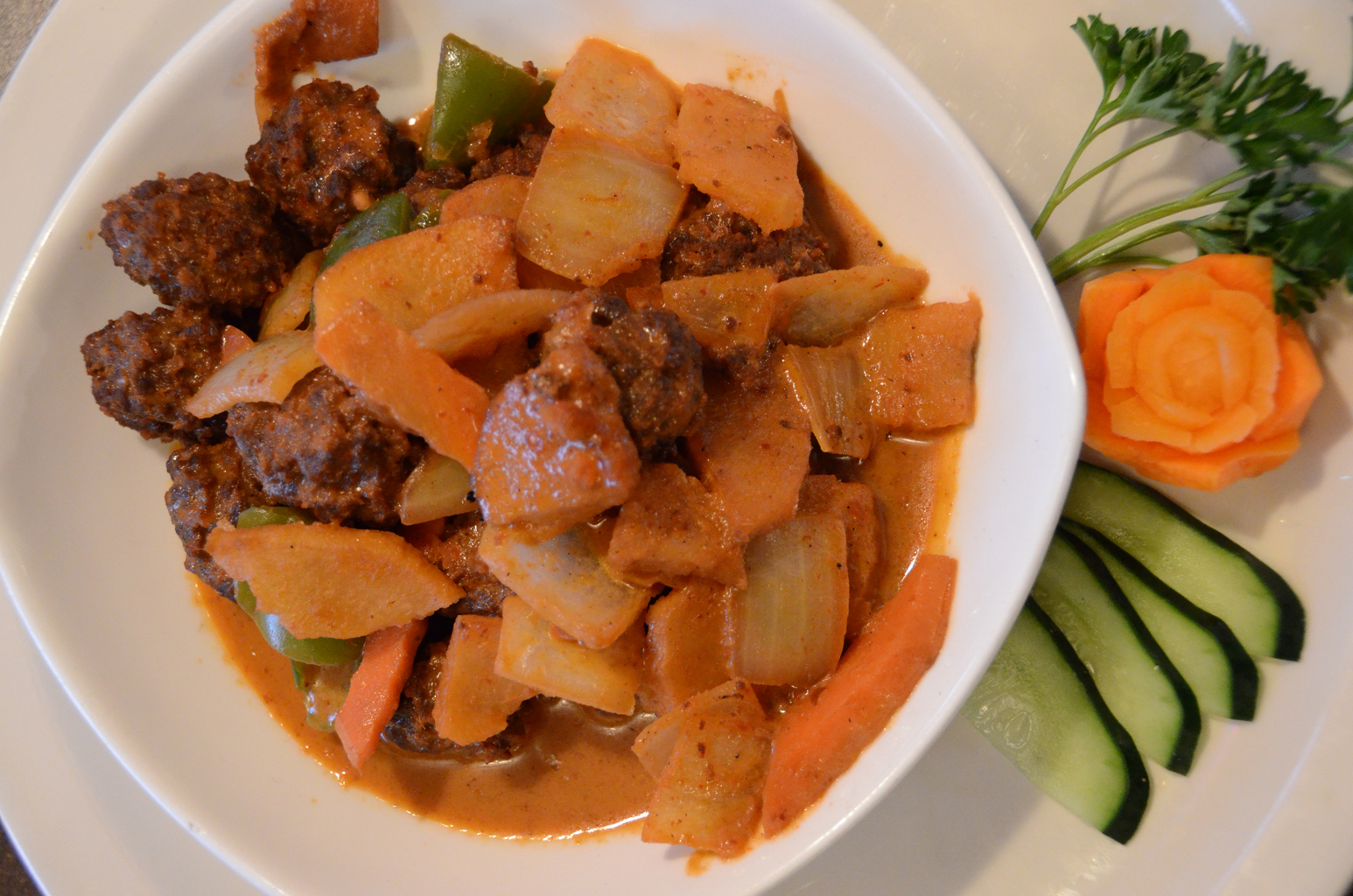 Order Curry Meatball food online from Oryza Asian Cuisine store, Iowa City on bringmethat.com