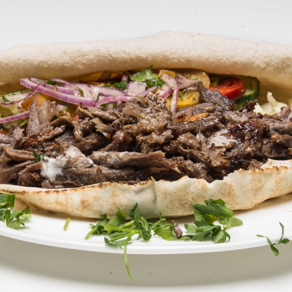 Order Beef Döner Wrap food online from Ikram Grill store, Fountain Valley on bringmethat.com