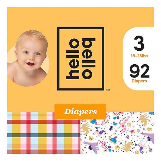 Order hello bello™ Size 3 100-Count Fall Plaid/Party Disposable Diapers food online from Buybuy Baby store, Franklin on bringmethat.com