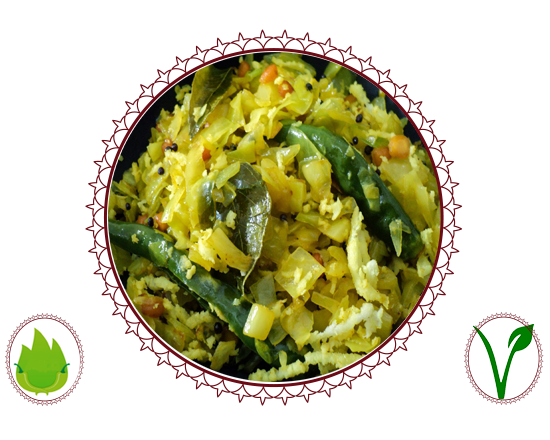 Order L-Cabbage Poriyal- Vegan food online from Dakshin Indian Bistro - N Hamilton Rd store, Columbus on bringmethat.com