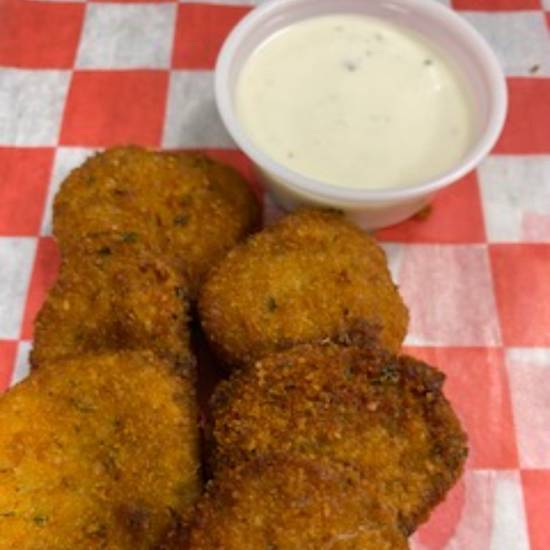 Order Fried Pickles (Small 2 oz) food online from Broke, High, Hungry store, Chicago on bringmethat.com