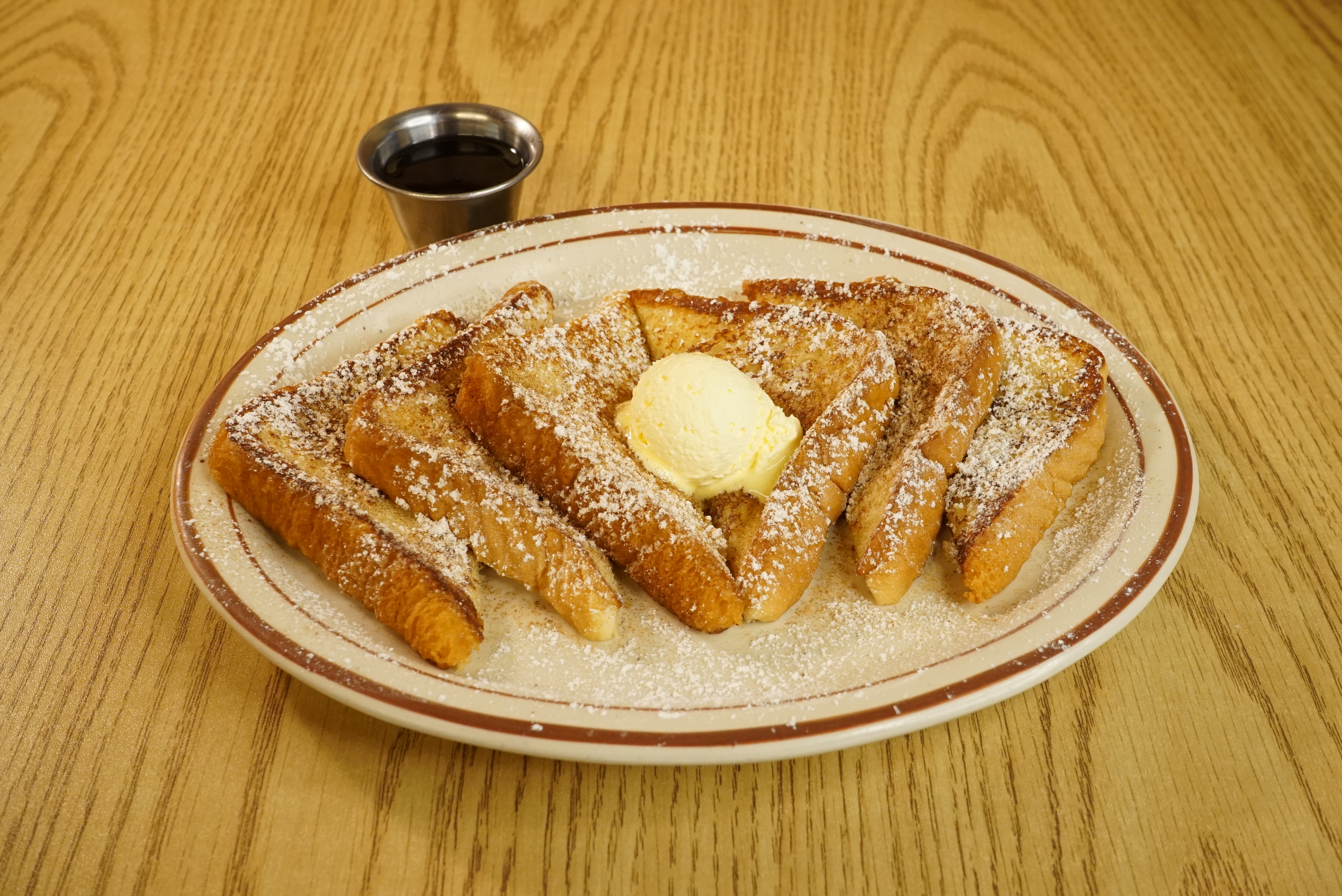Order French Toast (3 pcs) food online from Hasslers Restaurant store, Norman on bringmethat.com