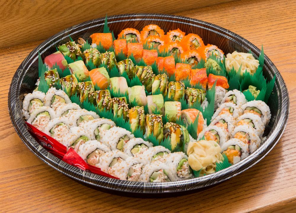 Order Sushi Party Tray food online from Teriyaki Express store, Gaithersburg on bringmethat.com