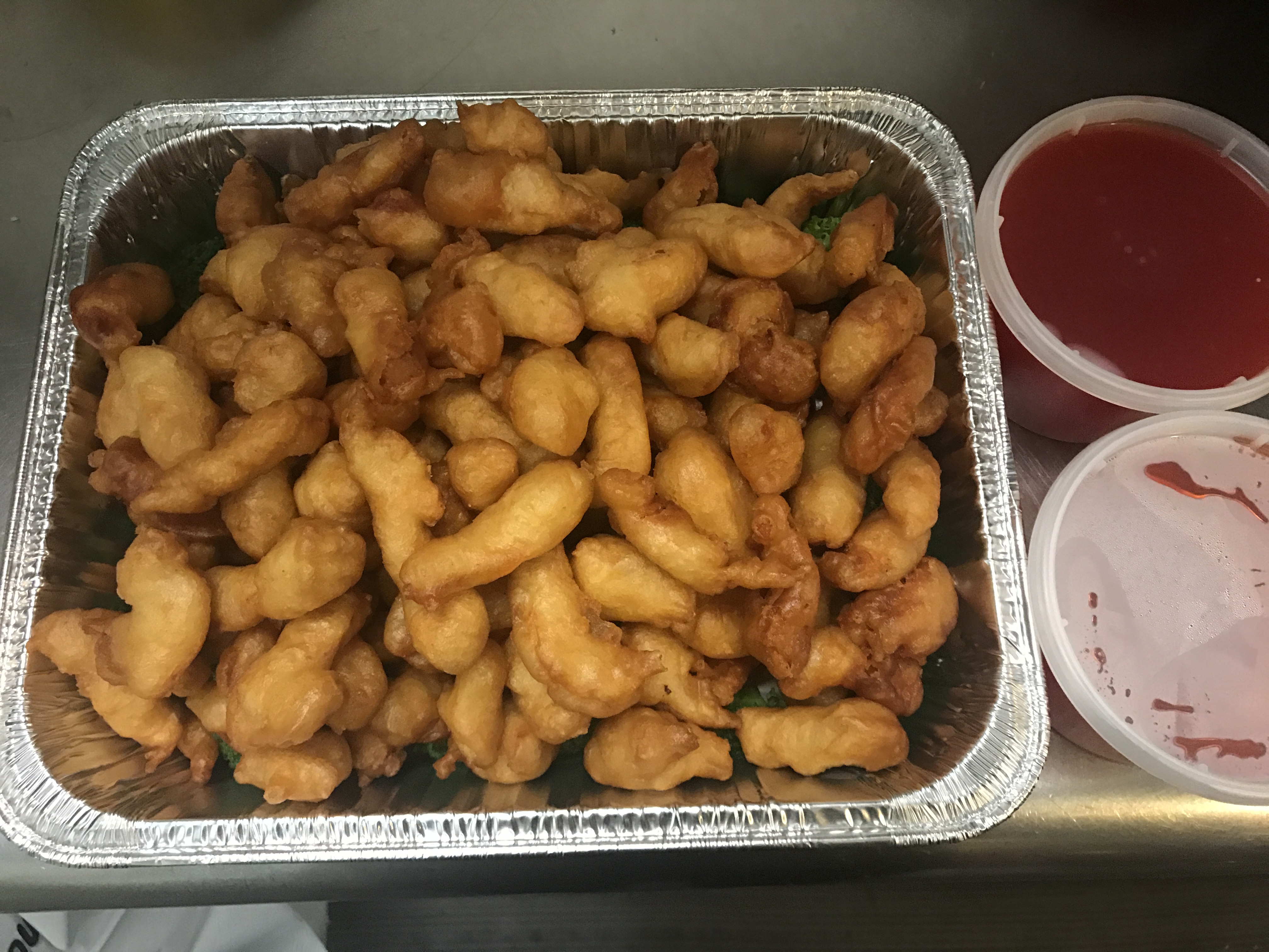 Order 5. Sweet and Sour Chicken Party Tray food online from Fire Wok store, Halethorpe on bringmethat.com