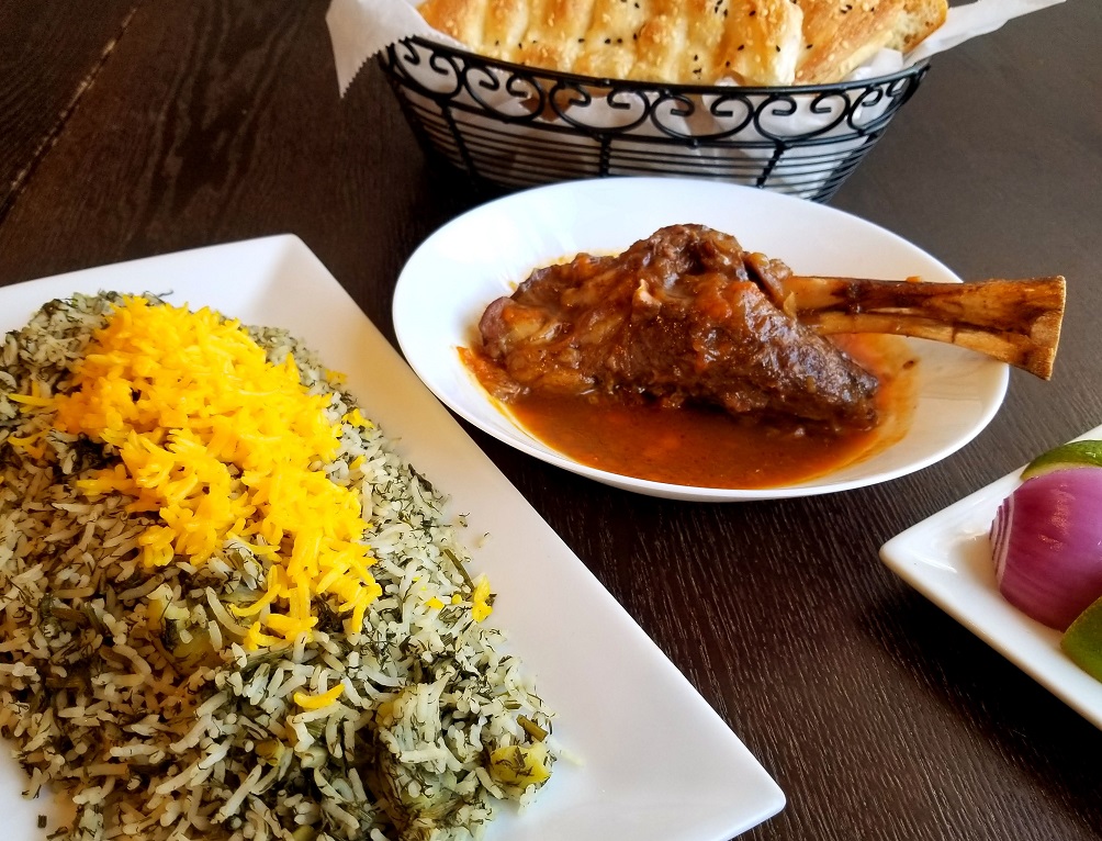 Order Baghali Polo with Lamb Shank food online from Kabob On The Cliff store, Rutherford on bringmethat.com