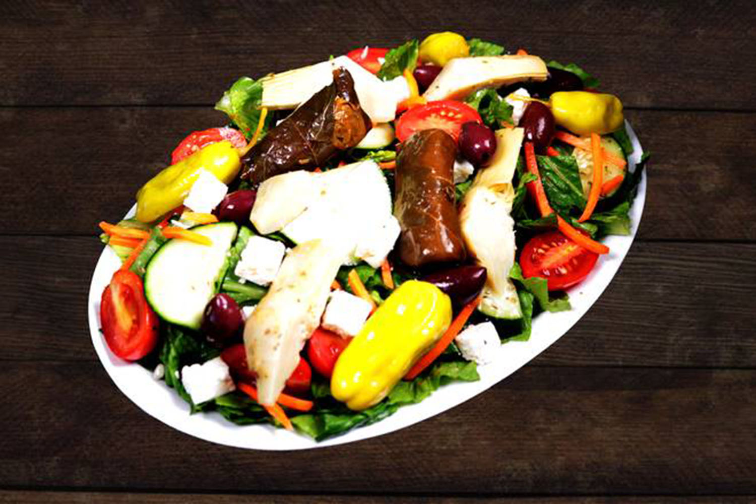 Order Greek Salad  food online from Pizza express store, San Jose on bringmethat.com