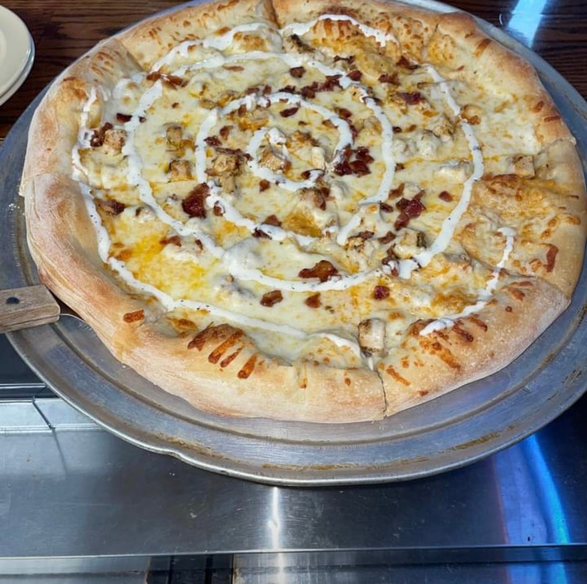 Order Chicken Bacon Ranch Pizza - 12'' food online from T.D.'s At The Pier store, Seneca on bringmethat.com