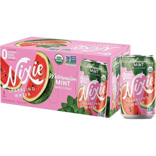 Order Nixie Watermelon Mint Sparkling Water  (8PK 12 OZ) 139091 food online from BevMo! store, Greenbrae on bringmethat.com