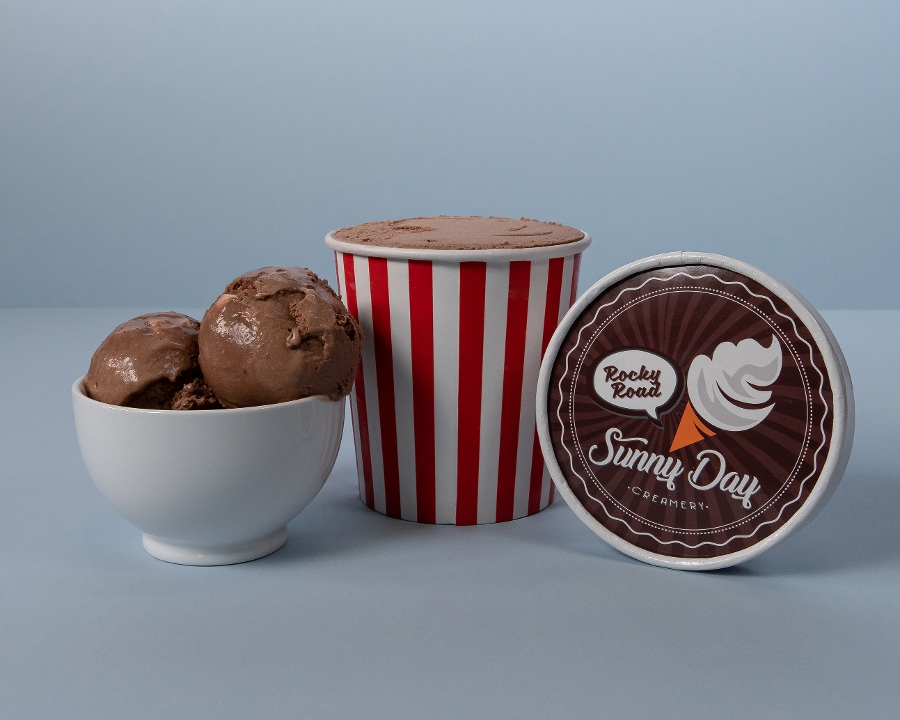 Order Sunny Day Rocky Road Ice Cream (Pint) food online from Crumbs store, Los Angeles on bringmethat.com