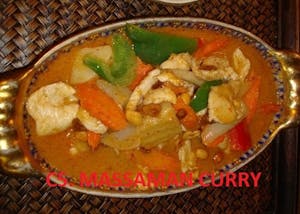 Order C5. Massaman Curry food online from Bua Thai Restaurant store, Old Orchard Beach on bringmethat.com