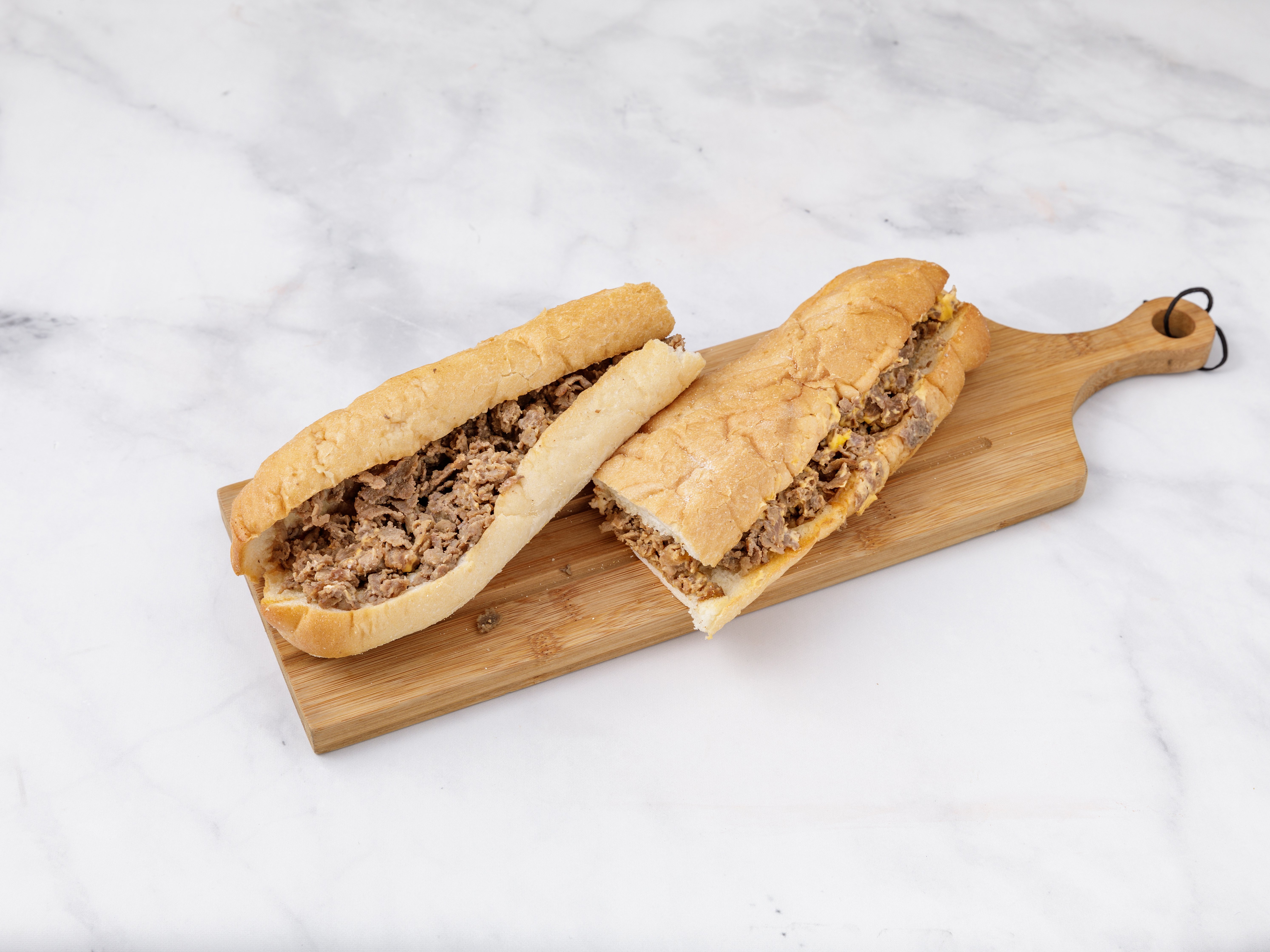 Order 14" Cheesesteak Sub food online from Maurizio's Pizzeria store, Mays Landing on bringmethat.com