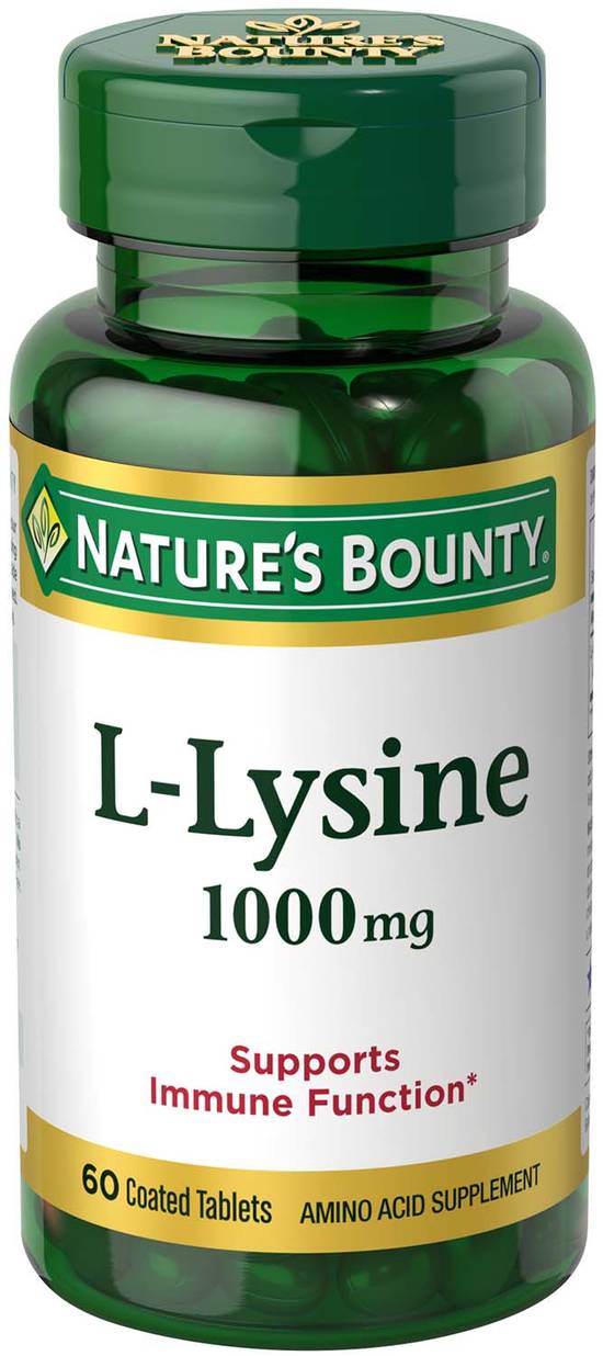 Order Nature's Bounty L-Lysine 1000mg (60 ct) food online from Rite Aid store, Palm Desert on bringmethat.com