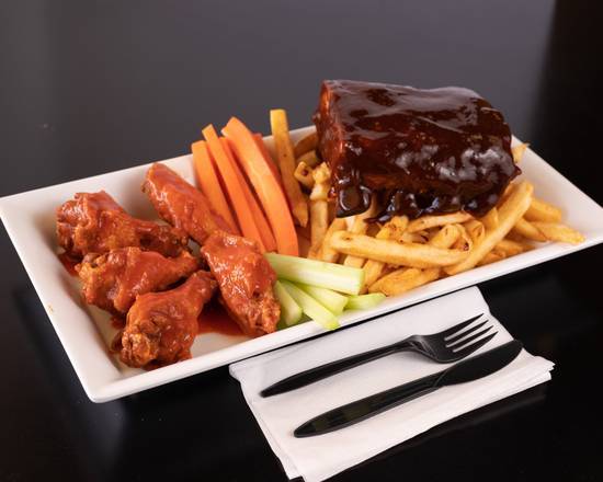 Order Quarter rack ribs and five wings food online from Wings Empire store, Anaheim on bringmethat.com