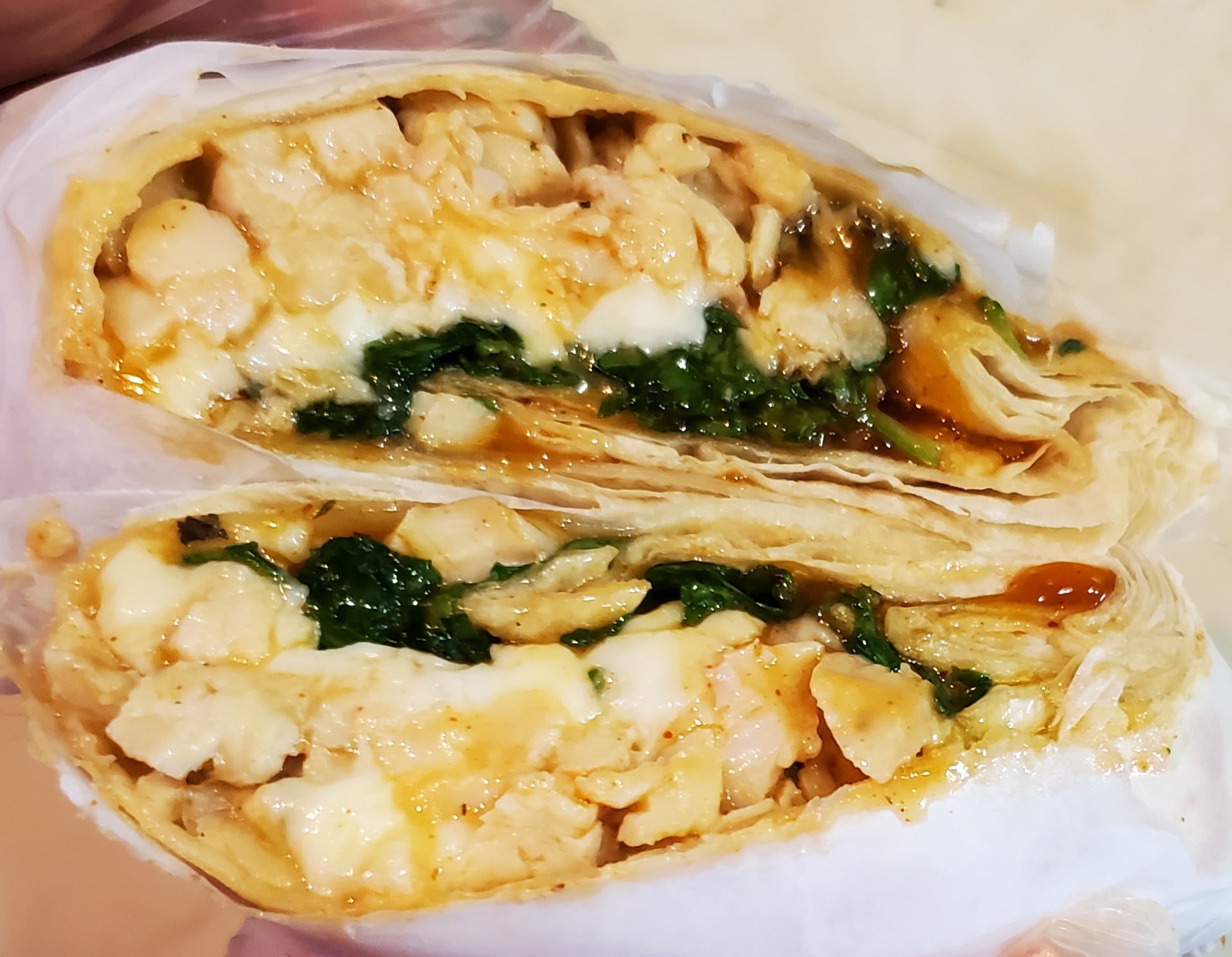 Order Greek Chicken Wrap food online from Island Smoothie Cafe store, Bethpage on bringmethat.com