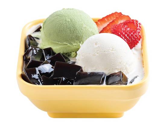 Order V2 - Twins Snow Mountain Grass Jelly 雪山孖宝涼粉 food online from Sweethoney Dessert store, Alhambra on bringmethat.com